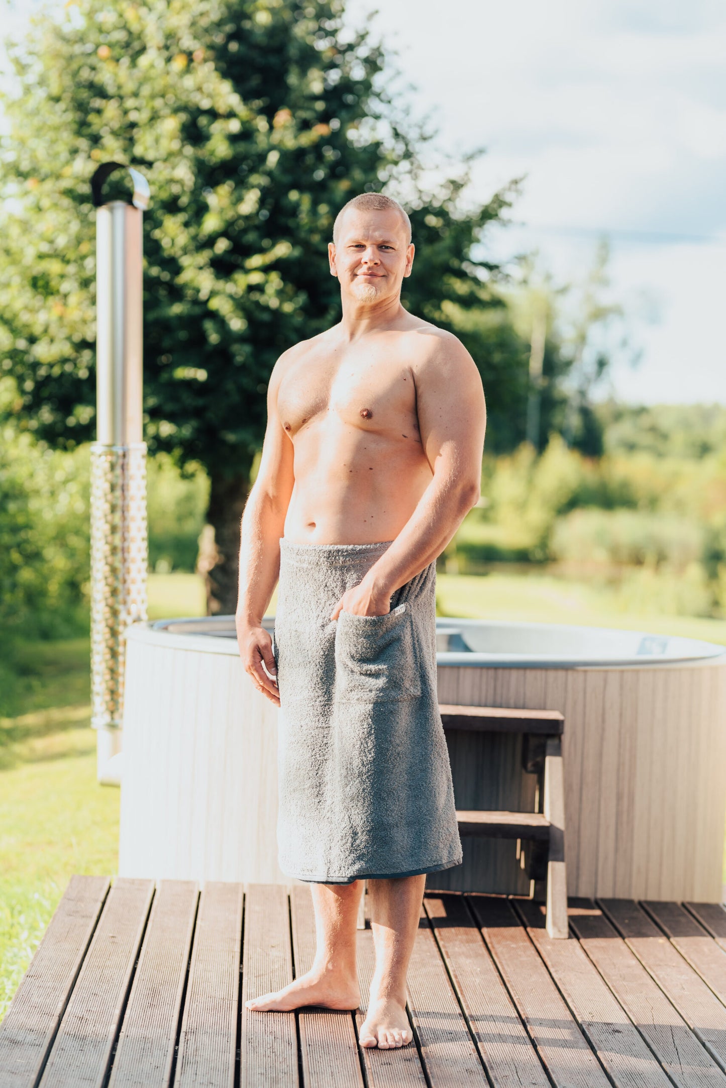 Spa Wrap for Men - Cotton Terry