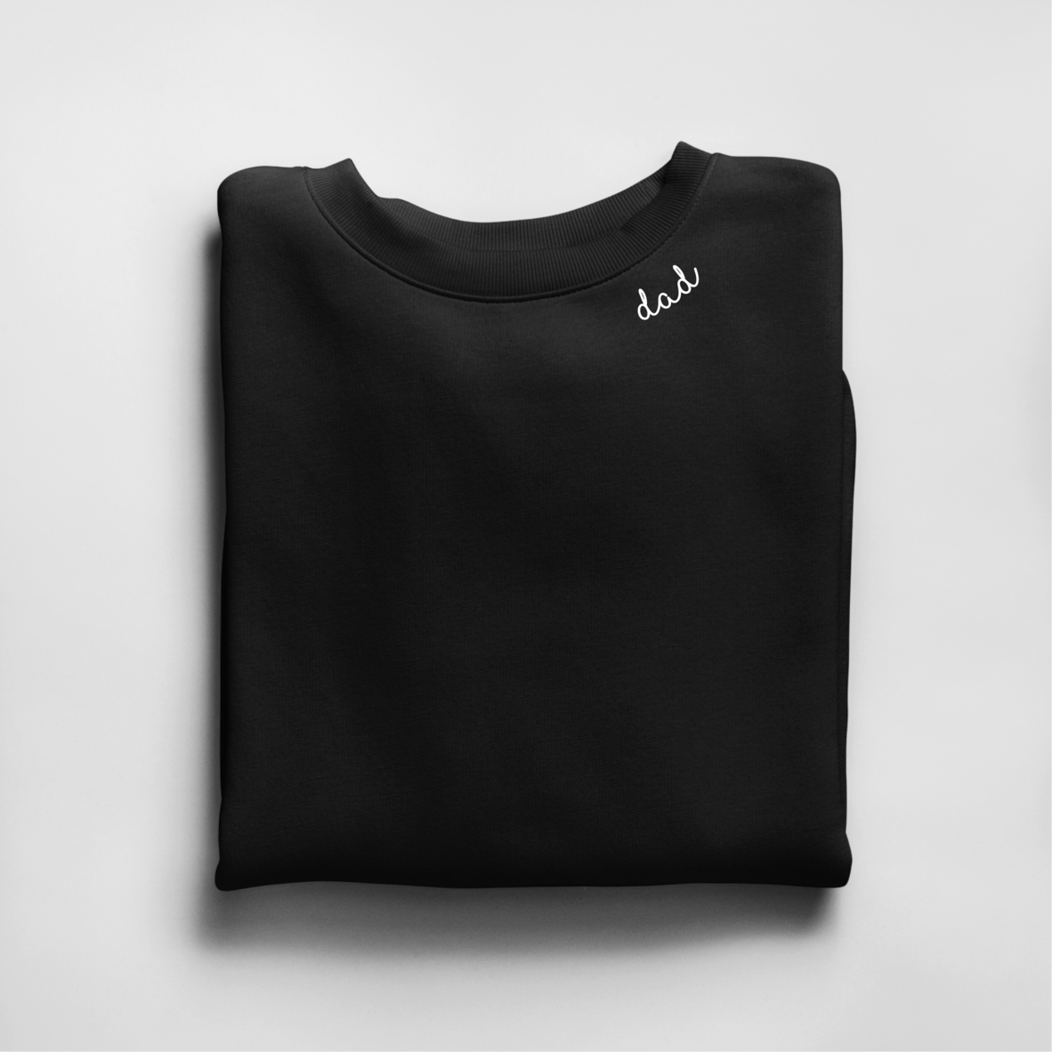 Embroidered Collar Organic Cotton Sweatshirt "Dad"